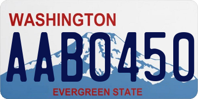 WA license plate AAB0450