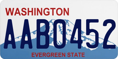 WA license plate AAB0452