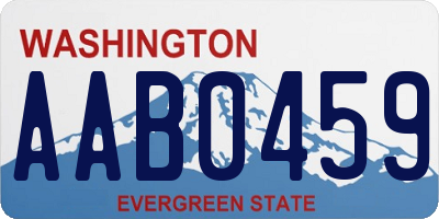 WA license plate AAB0459