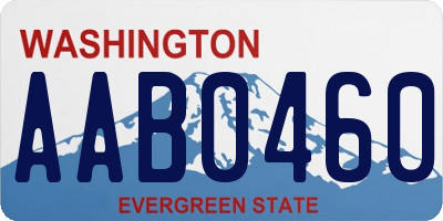 WA license plate AAB0460