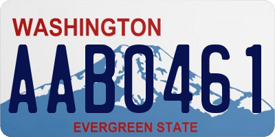 WA license plate AAB0461