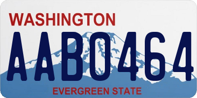 WA license plate AAB0464