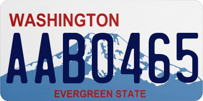 WA license plate AAB0465