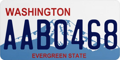 WA license plate AAB0468