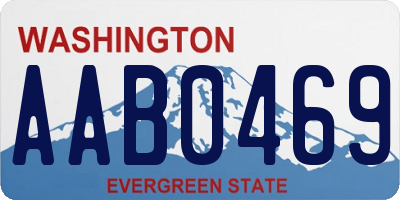 WA license plate AAB0469