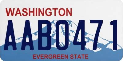 WA license plate AAB0471