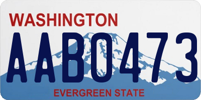 WA license plate AAB0473