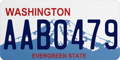 WA license plate AAB0479