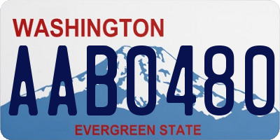 WA license plate AAB0480