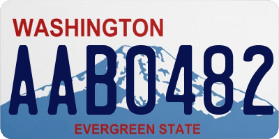 WA license plate AAB0482