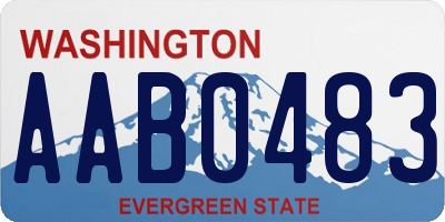 WA license plate AAB0483