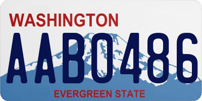 WA license plate AAB0486