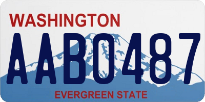 WA license plate AAB0487