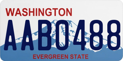 WA license plate AAB0488