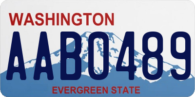 WA license plate AAB0489