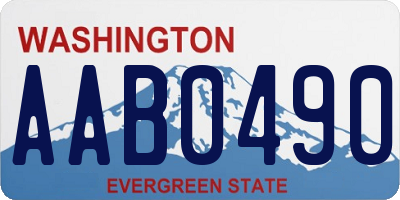 WA license plate AAB0490