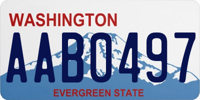 WA license plate AAB0497