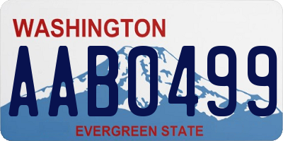 WA license plate AAB0499