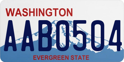 WA license plate AAB0504