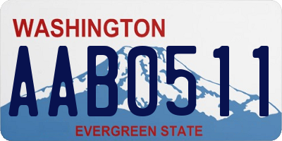 WA license plate AAB0511