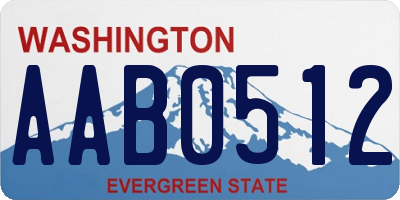 WA license plate AAB0512