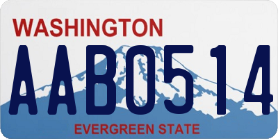 WA license plate AAB0514