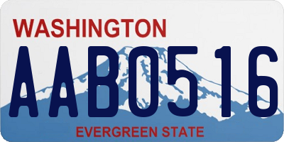 WA license plate AAB0516
