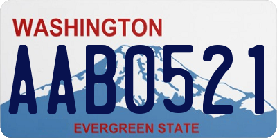 WA license plate AAB0521