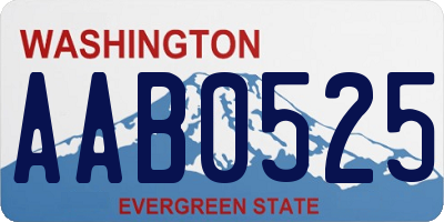 WA license plate AAB0525