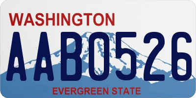 WA license plate AAB0526