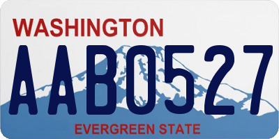 WA license plate AAB0527