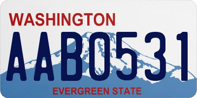 WA license plate AAB0531