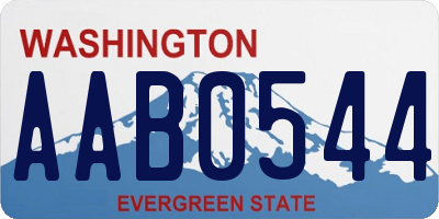 WA license plate AAB0544