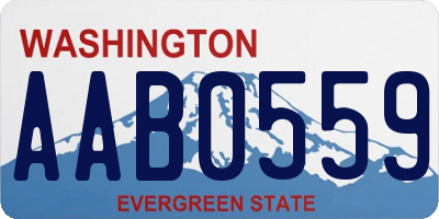 WA license plate AAB0559