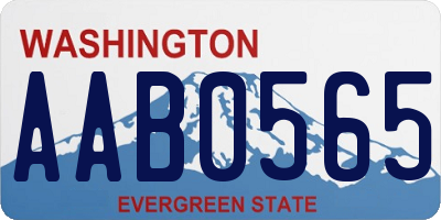 WA license plate AAB0565