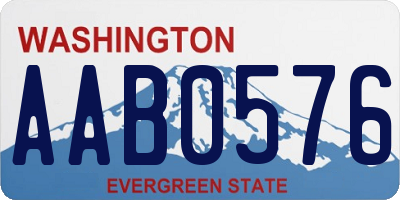 WA license plate AAB0576