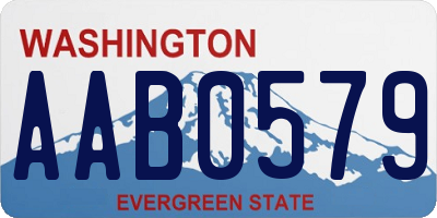 WA license plate AAB0579