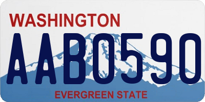 WA license plate AAB0590