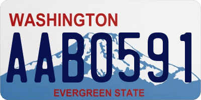 WA license plate AAB0591