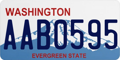 WA license plate AAB0595