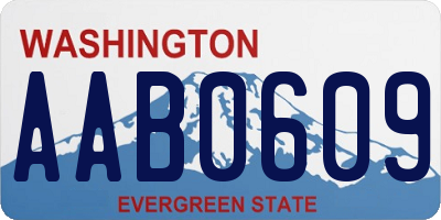 WA license plate AAB0609