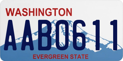 WA license plate AAB0611