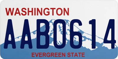 WA license plate AAB0614