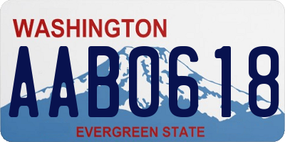 WA license plate AAB0618