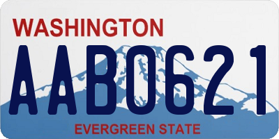 WA license plate AAB0621