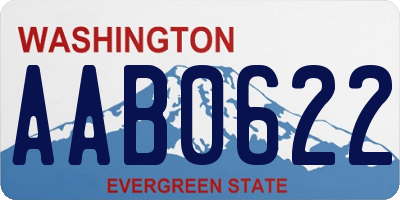 WA license plate AAB0622