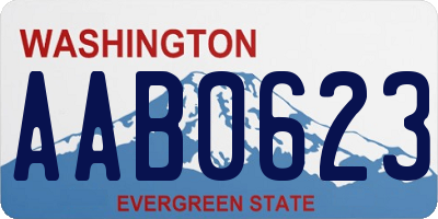 WA license plate AAB0623