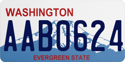 WA license plate AAB0624