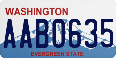 WA license plate AAB0635