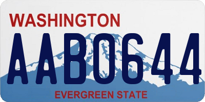 WA license plate AAB0644